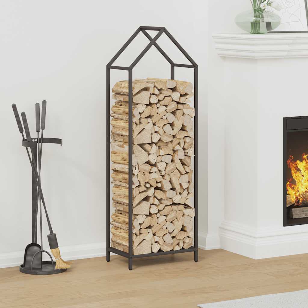 Brandhoutrek 40x25x120 cm koudgewalst staal zwart