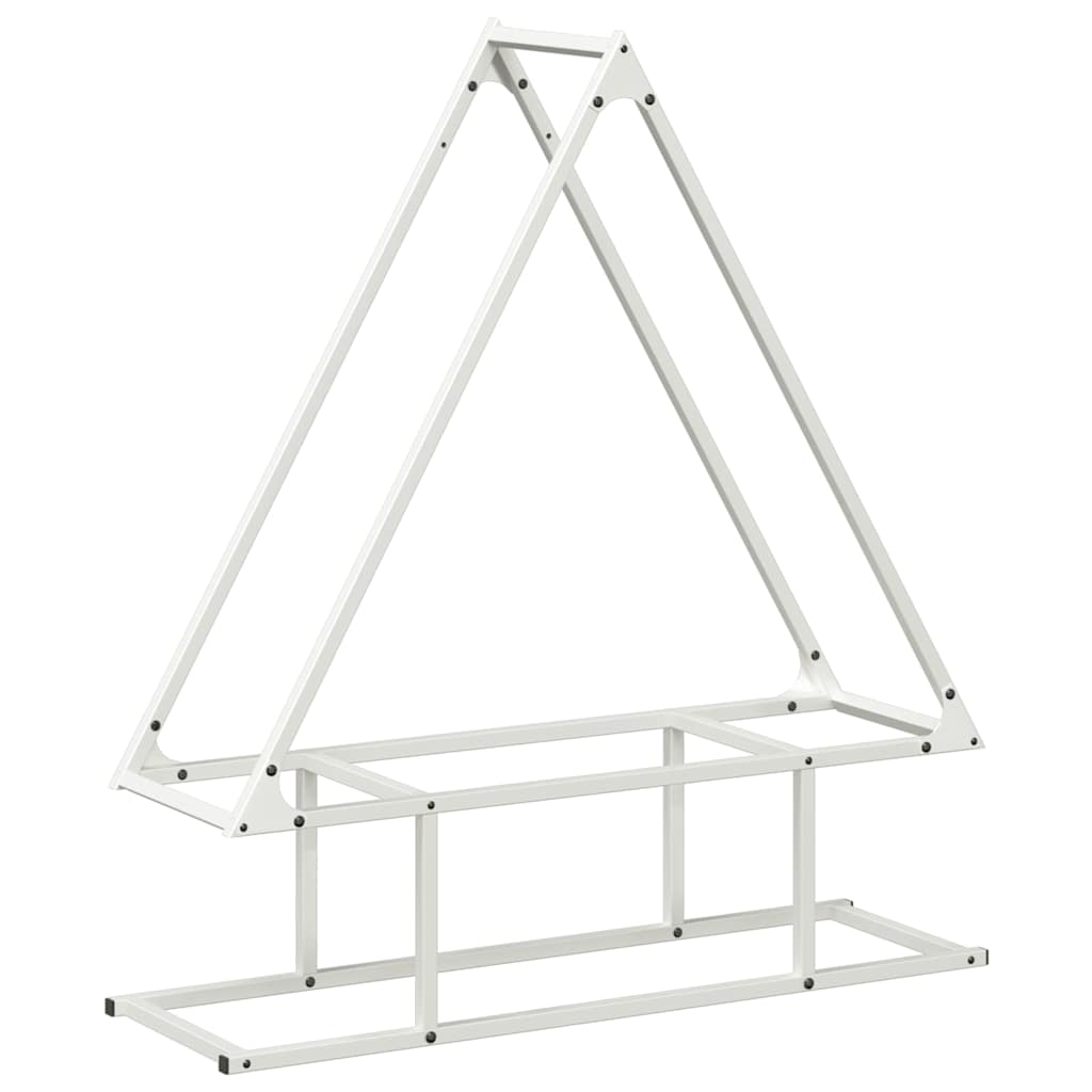 Brandhoutrek 80x25x90 cm koudgewalst staal wit