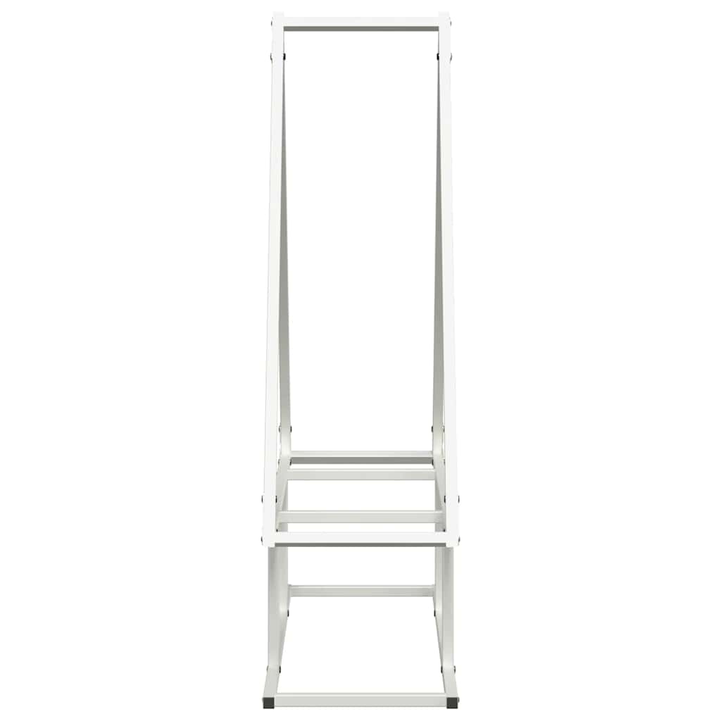 Brandhoutrek 80x25x90 cm koudgewalst staal wit