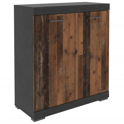 Kast met 2 deuren 80x34,9x89,9 cm grijs en old style