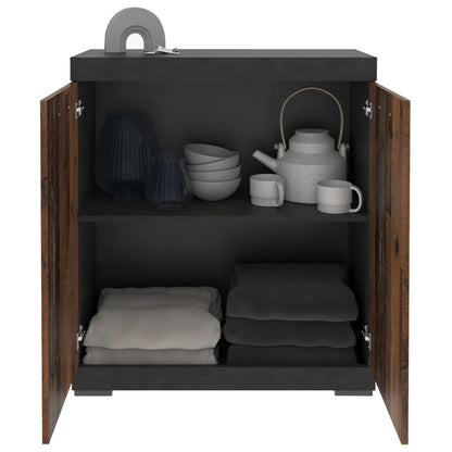 Kast met 2 deuren 80x34,9x89,9 cm grijs en old style