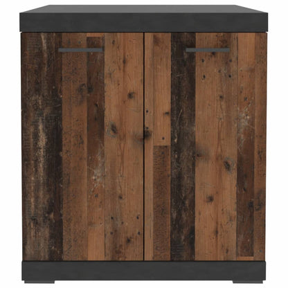 Kast met 2 deuren 80x34,9x89,9 cm grijs en old style