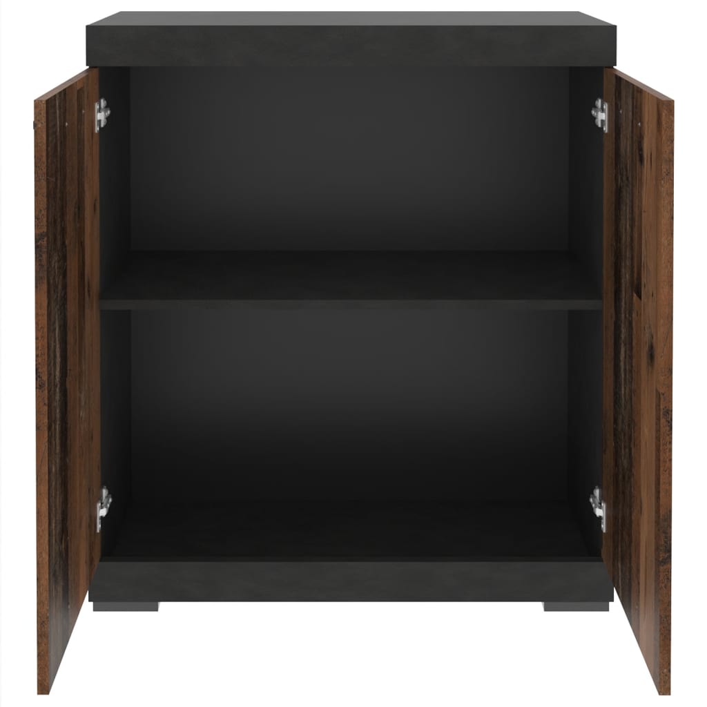 Kast met 2 deuren 80x34,9x89,9 cm grijs en old style