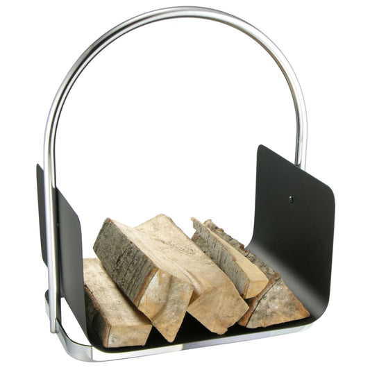 Brandhouthouder 40,5x30x47 cm zilverkleurig