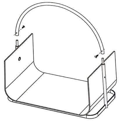 Brandhouthouder 40,5x30x47 cm zilverkleurig
