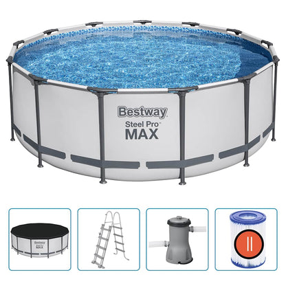 Zwembadset Steel Pro MAX rond 396x122 cm