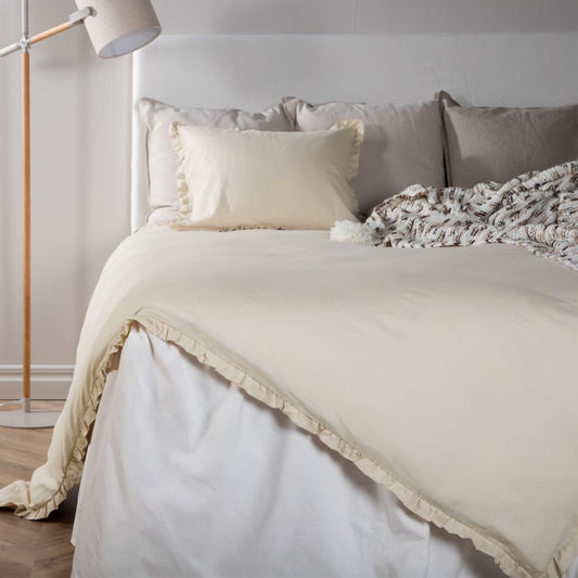 Dekbedovertrek Lias 200x150 cm katoen beige