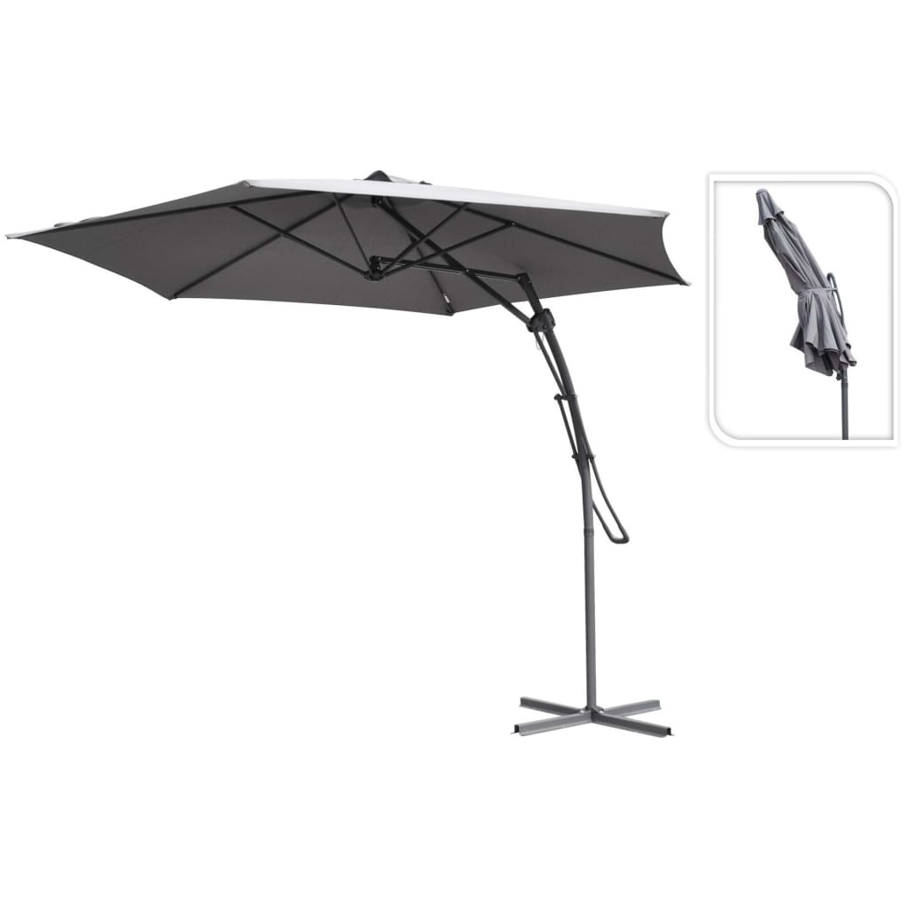 Zweefparasol 300 cm grijs