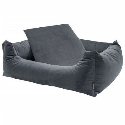 Madison Hondenbed Velvet 100 x 80 x 25 cm Grijs