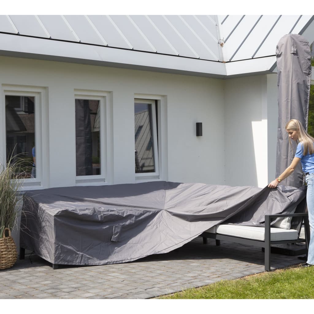 Loungesethoes rechts 270x210x90 cm grijs