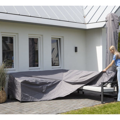 Loungesethoes rechts 270x210x90 cm grijs