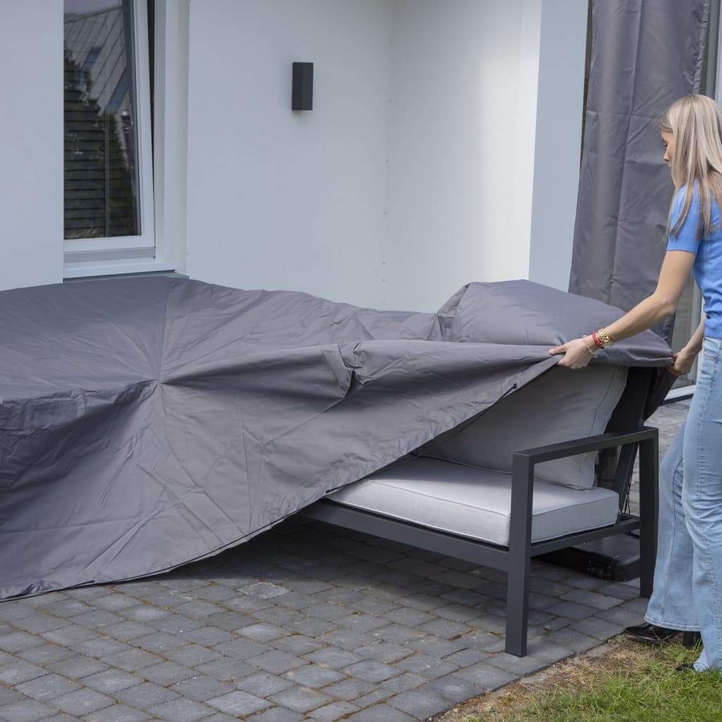 Loungesethoes rechts 270x210x90 cm grijs