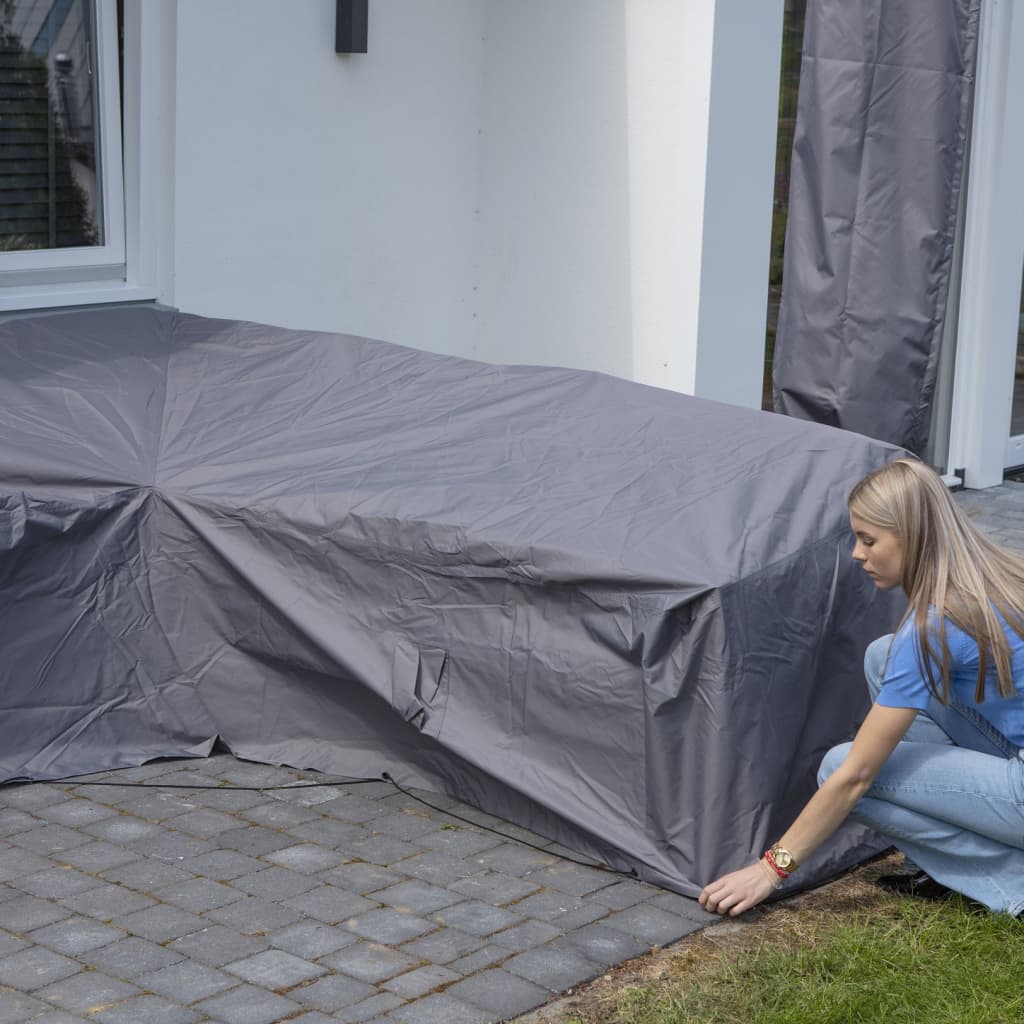 Loungesethoes links 320x255x70 cm grijs