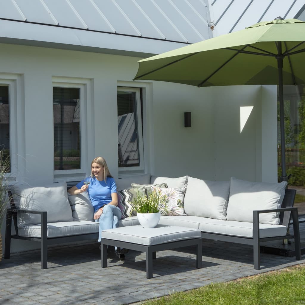 Loungesethoes 235x235x70 cm grijs