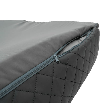 Madison Hondenmand Skai Check Grijs 80 x 67 x 22 cm