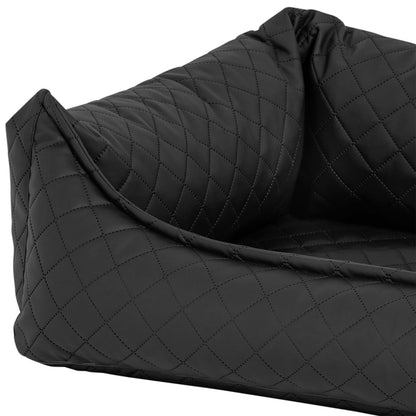 Madison Hondenbed Skai Check Grijs 100 x 80 x 25 cm