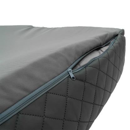 Madison Hondenbed Skai Check Grijs 100 x 80 x 25 cm