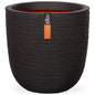 Capi Bloempot Nature Rib Kblr933 43 x 41 cm Zwart