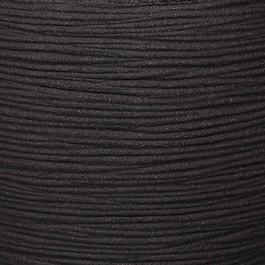 Capi Bloempot Nature Rib Kblr933 43 x 41 cm Zwart