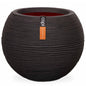 Capi Bloempot Nature Rib Bolvormig Kblr270 Zwart 40 x 32 cm