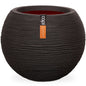 Capi Bloempot Nature Rib Bolvormig Kblr271 Zwart 62 x 48 cm