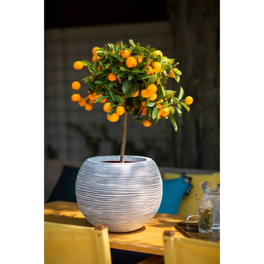 Capi Bloempot Nature Rib Bolvormig Kleurig Kofi270 Ivoor 40 x 32 cm
