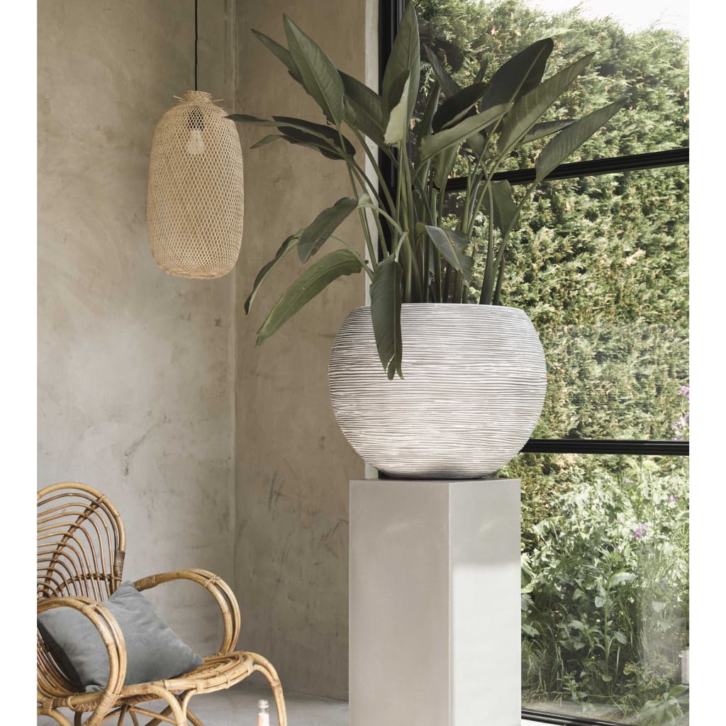 Capi Bloempot Nature Rib Bolvormig Kleurig Kofi271 Ivoor 62 x 48 cm