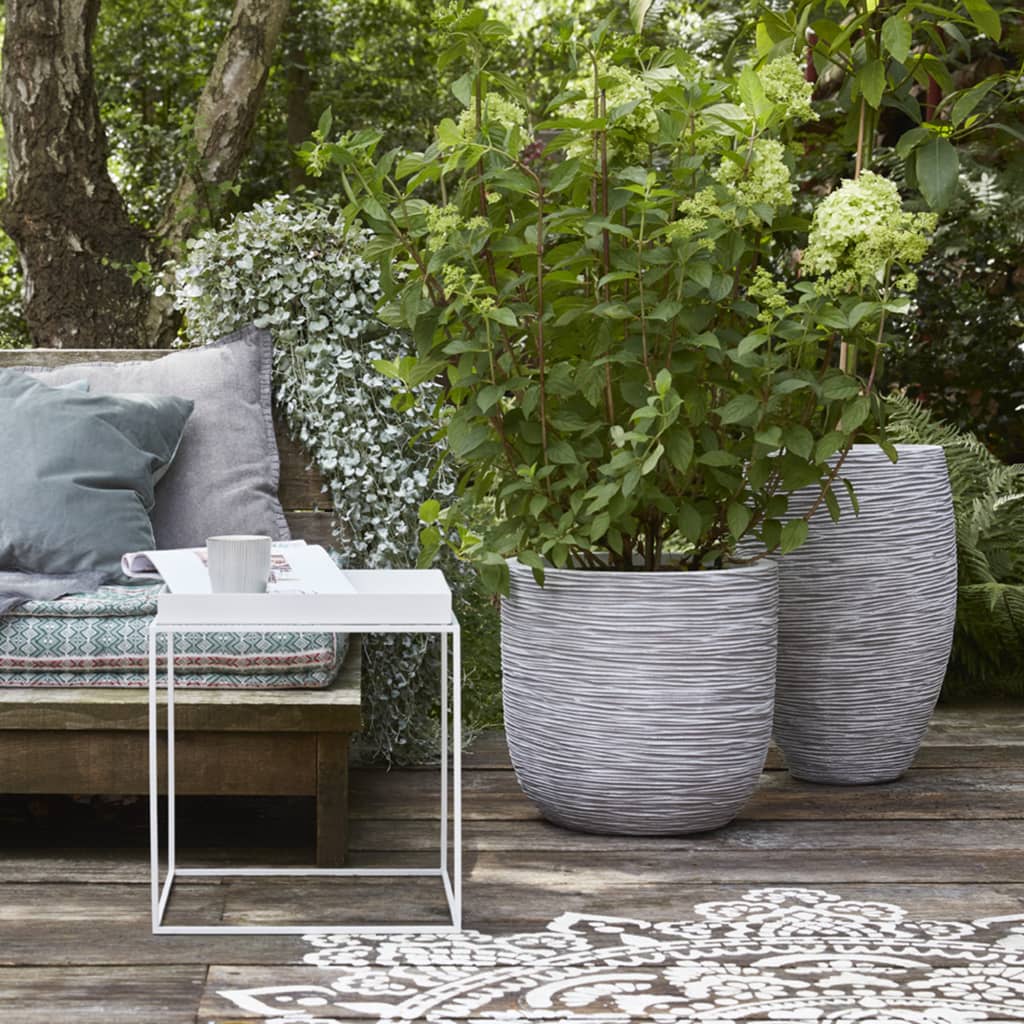 Capi Bloempot Nature Rib Kleurig Kofi932 35 x 34 cm Ivoor