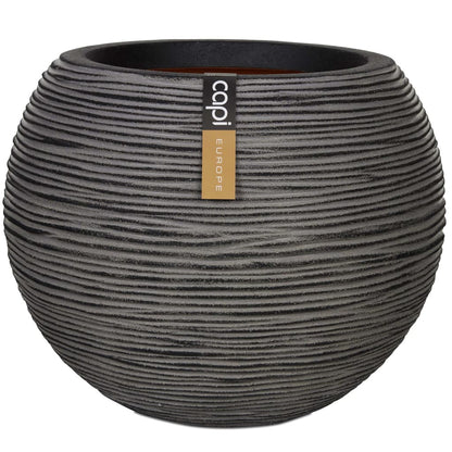 Capi Bloempot Nature Rib Bolvormig Kofz270 Antraciet 40 x 32 cm