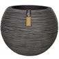Capi Bloempot Nature Rib Bolvormig Kofz270 Antraciet 40 x 32 cm