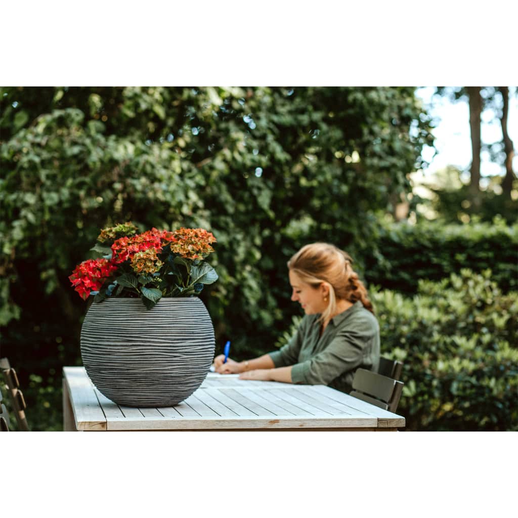 Capi Bloempot Nature Rib Bolvormig Kofz270 Antraciet 40 x 32 cm