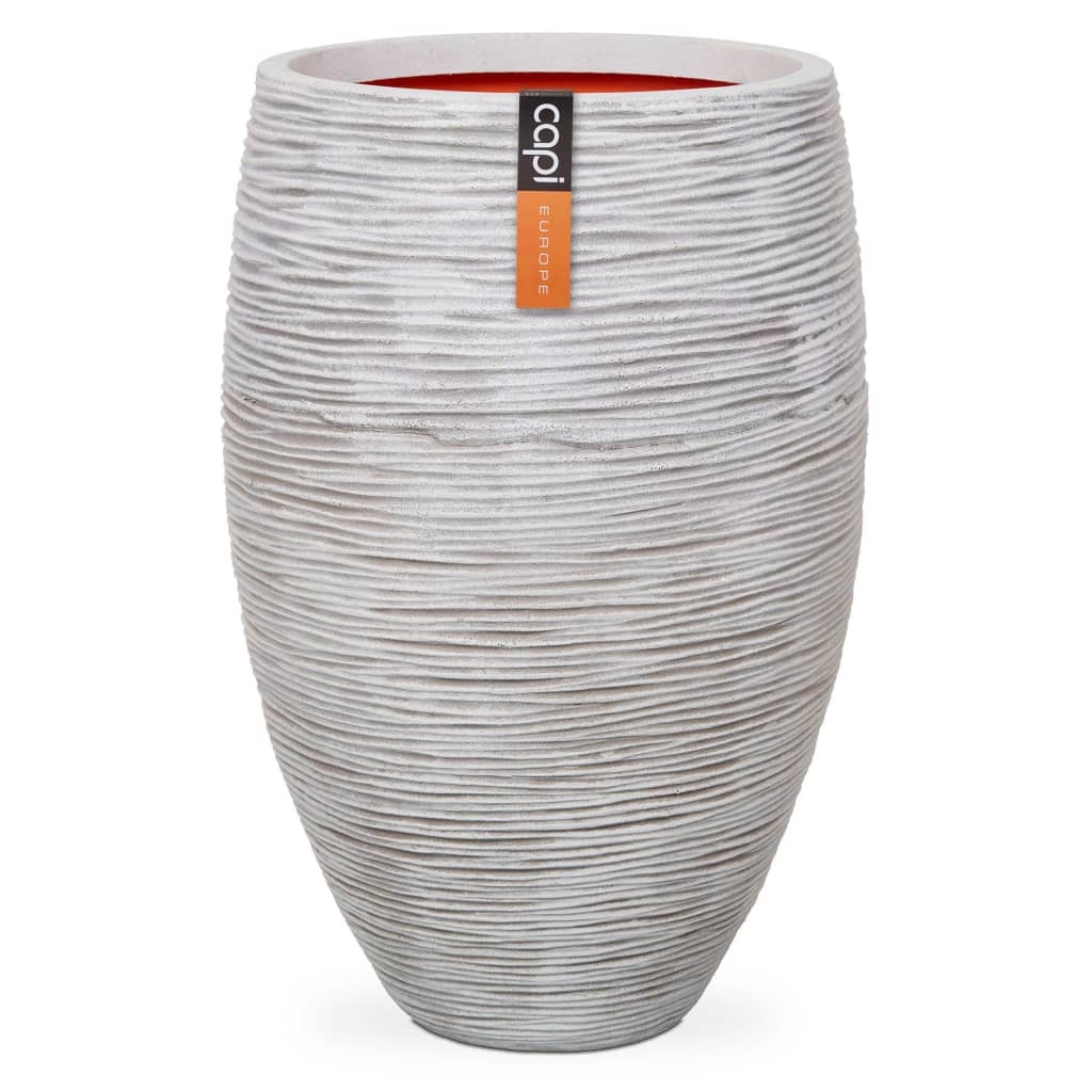 Capi Bloempot Nature Rib Elegant Deluxe Kleurig 45 x 72 cm Ivoor