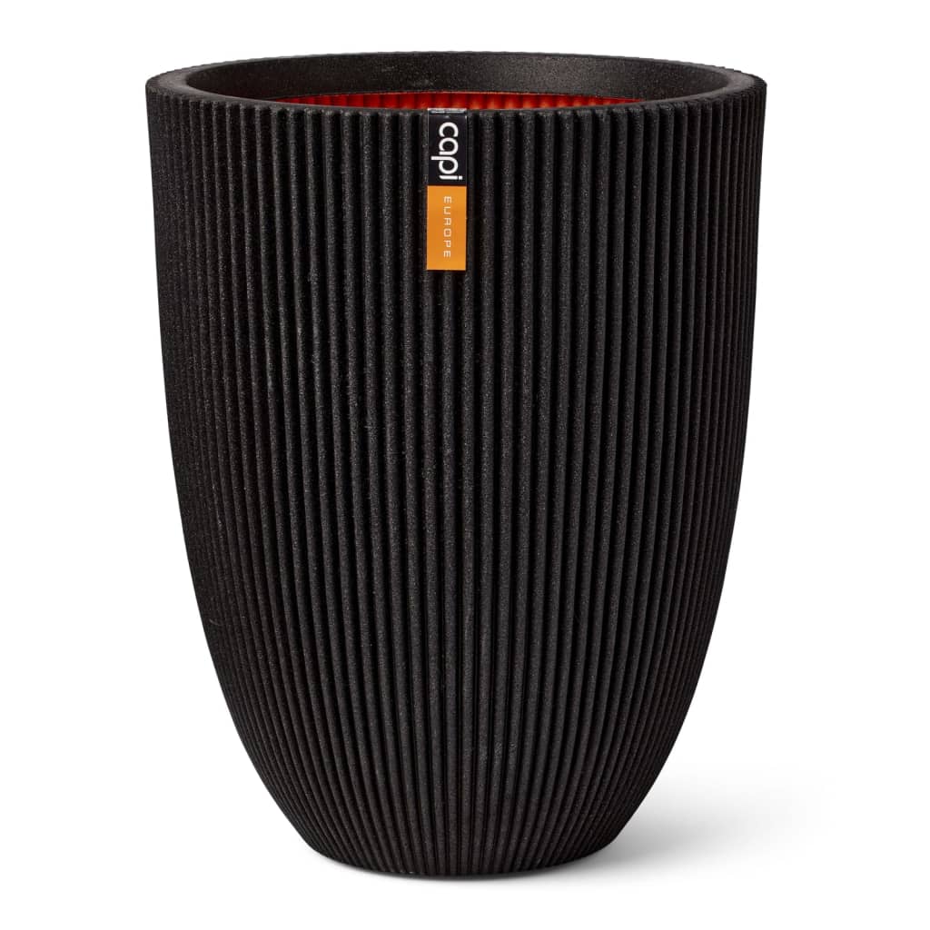 Capi Bloempot Groove Elegant 34X46 Cm Ø 34 x 46 cm Zwart