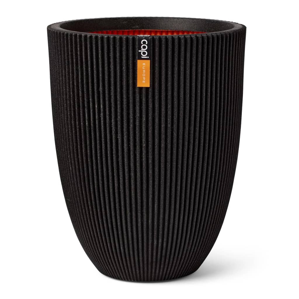 Capi Bloempot Groove Elegant 46X58 Cm Ø 46 x 58 cm Zwart