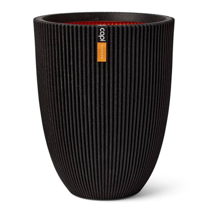 Capi Bloempot Groove Elegant 46X58 Cm Ø 46 x 58 cm Zwart