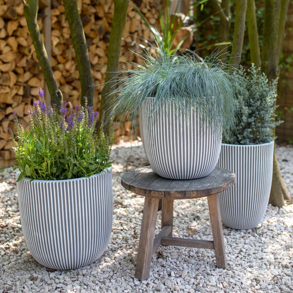 Capi Bloempot Groove Elegant 34X46 Cm Kleurig Ø 34 x 46 cm Ivoor