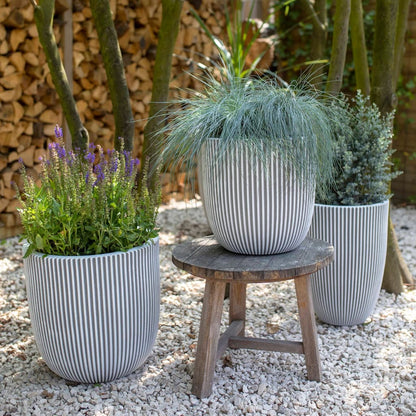 Capi Bloempot Groove Elegant 34X46 Cm Kleurig Ø 34 x 46 cm Ivoor