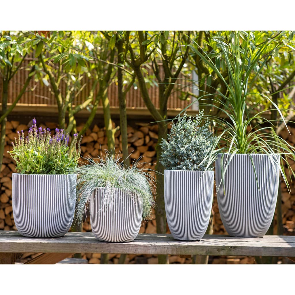 Capi Bloempot Groove Elegant 34X46 Cm Kleurig Ø 34 x 46 cm Ivoor