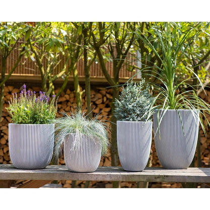Capi Bloempot Groove Elegant 34X46 Cm Kleurig Ø 34 x 46 cm Ivoor
