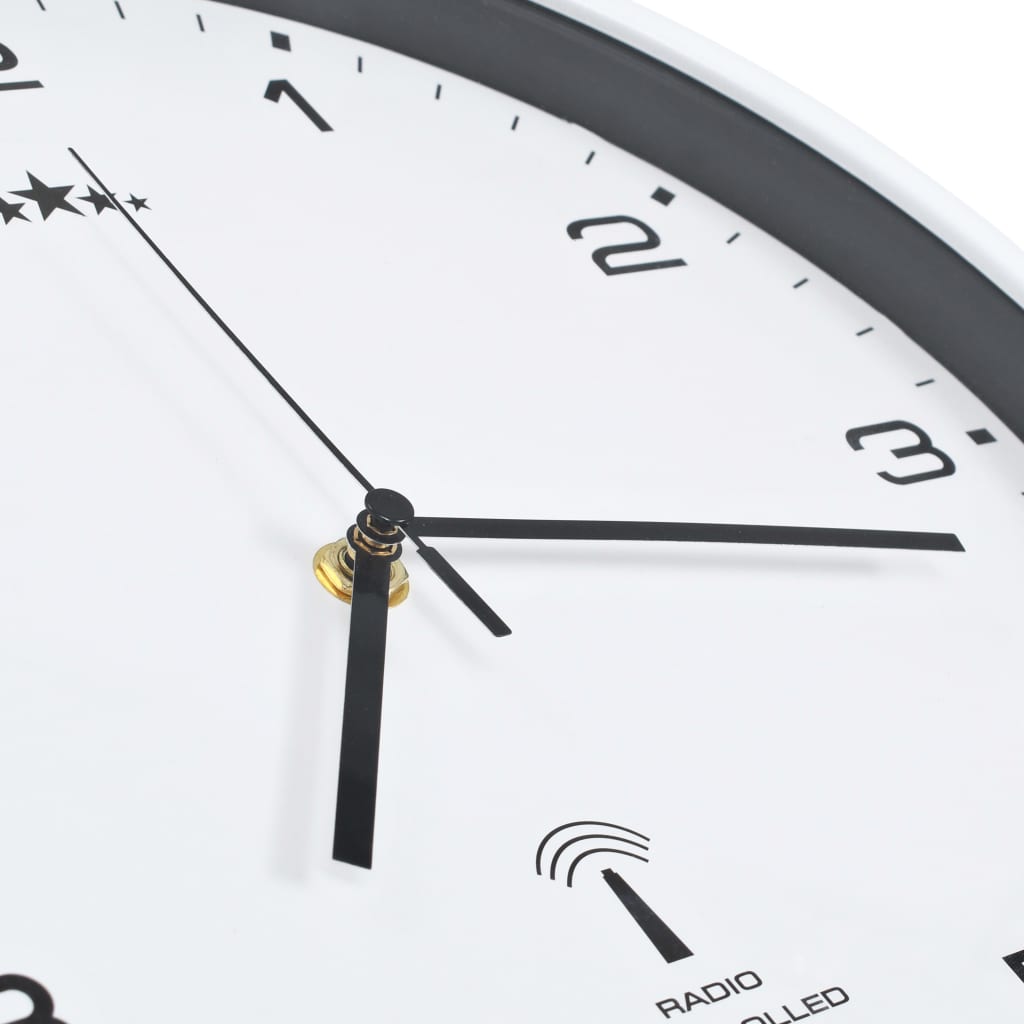 Wandklok Met Quartz Uurwerk Radiogestuurd 31 Cm Wit