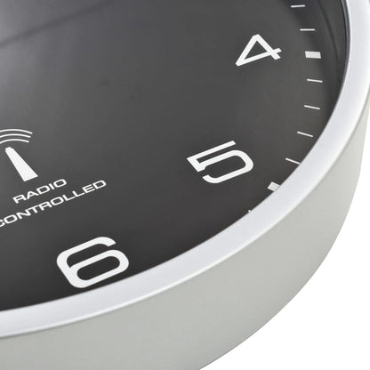 Wandklok Met Quartz Uurwerk Radiogestuurd 31 Cm Zwart