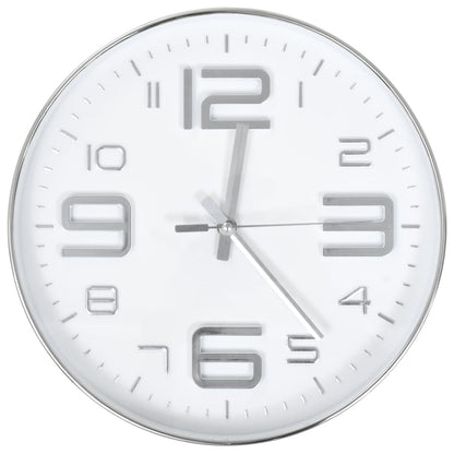 Wandklok 30 Cm Kleurig Zilver
