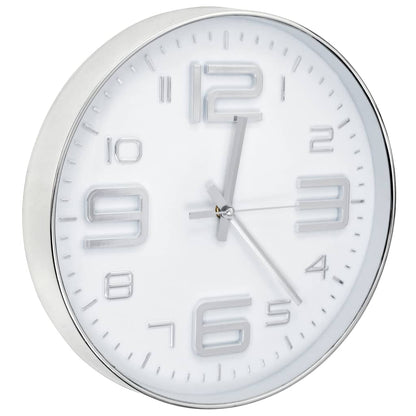Wandklok 30 Cm Kleurig Zilver