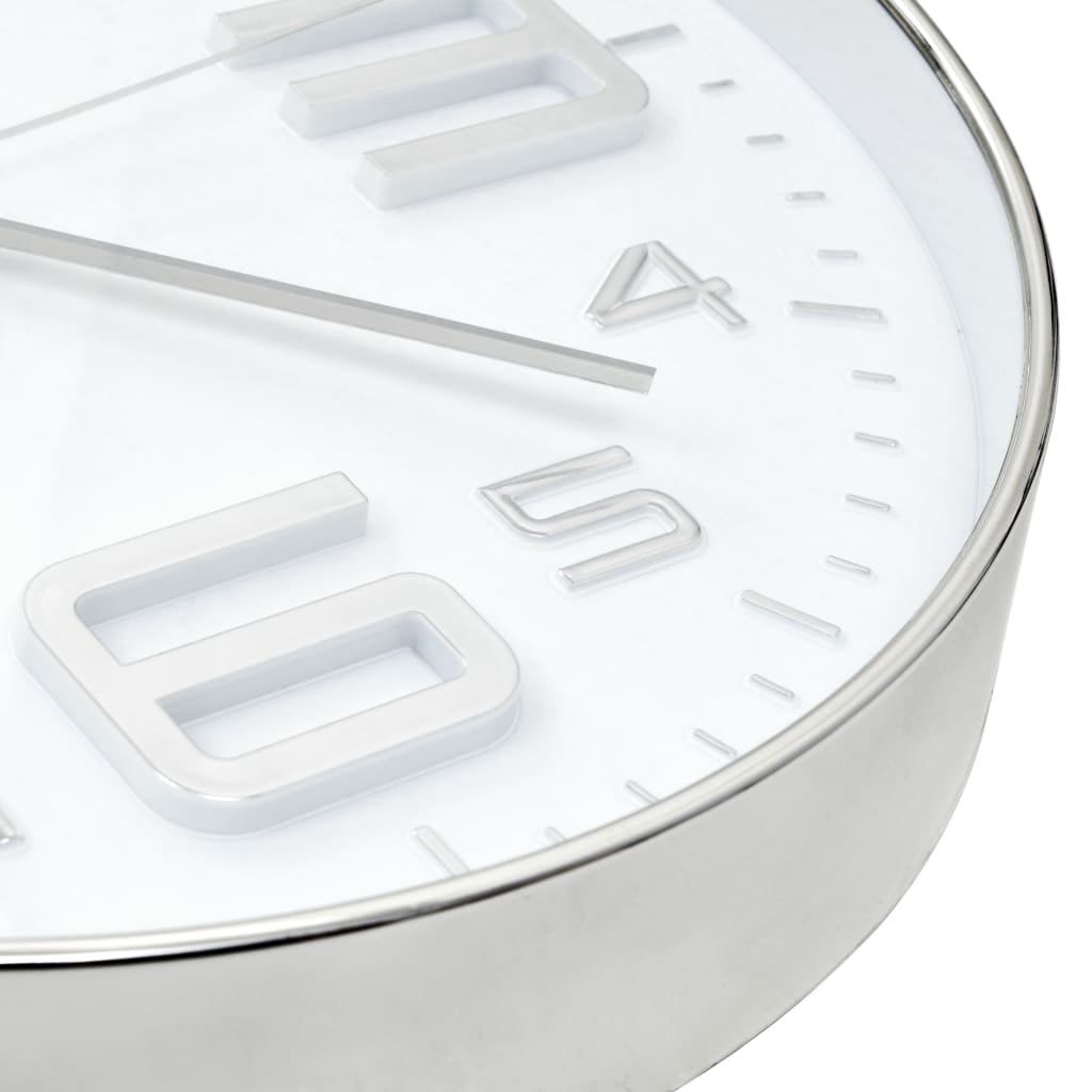 Wandklok 30 Cm Kleurig Zilver