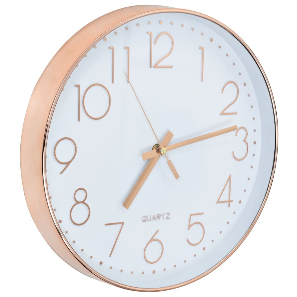 Wandklok 30 Cm Roségoud