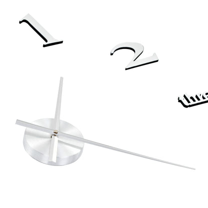 3D-Wandklok 100 Cm Xxl Modern Kleurig Zilver