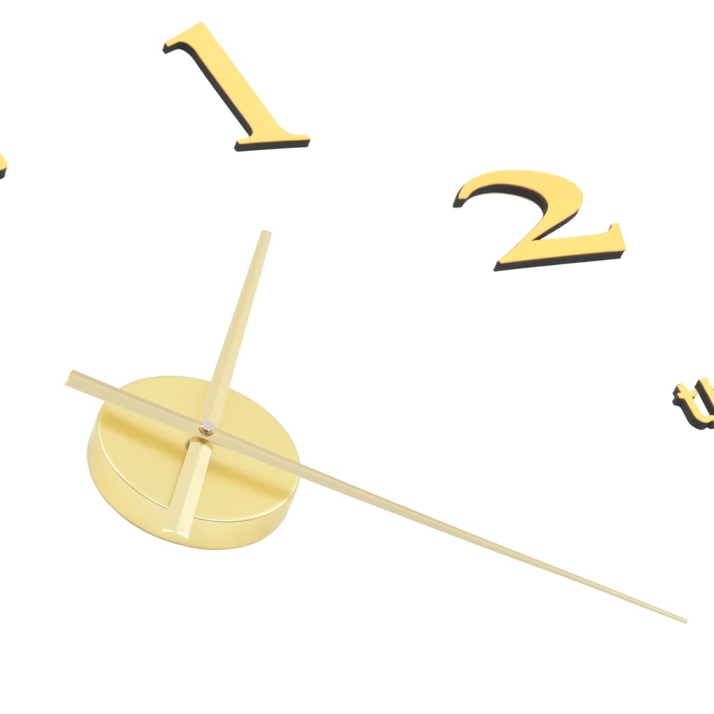 3D-Wandklok 100 Cm Xxl Modern Kleurig Goud