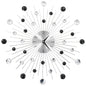 Wandklok Met Quartz-Mechanisme 50 Cm Modern Ontwerp Zilver en zwart