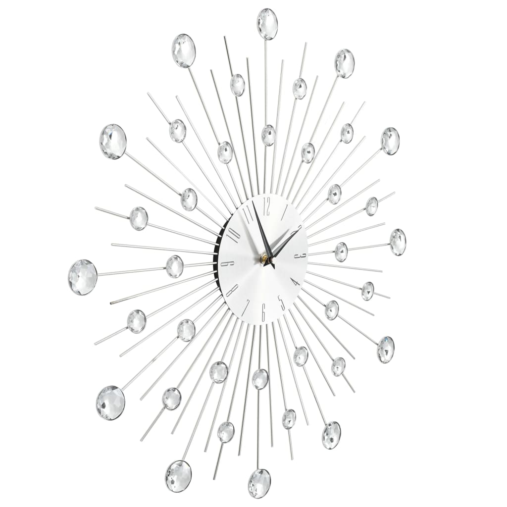 Wandklok Met Quartz-Mechanisme 50 Cm Modern Ontwerp Zilver