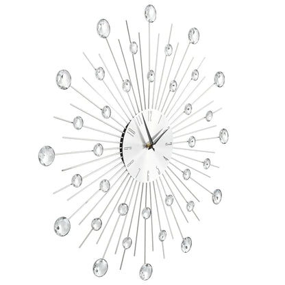 Wandklok Met Quartz-Mechanisme 50 Cm Modern Ontwerp Zilver